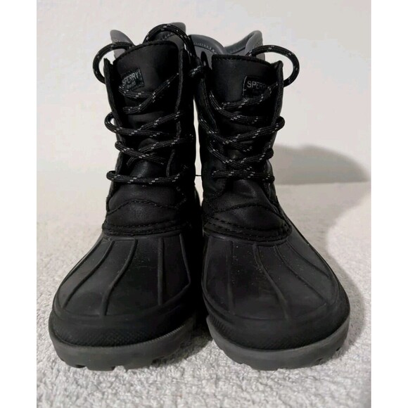 Sperry Rainboots Harbor Boot Kids Boys Waterproof Sz 13 Pull On Black Duck - Picture 2 of 9